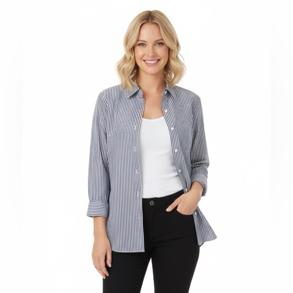 Gap fitted button down shirt striped size small - Picture 1 of 8